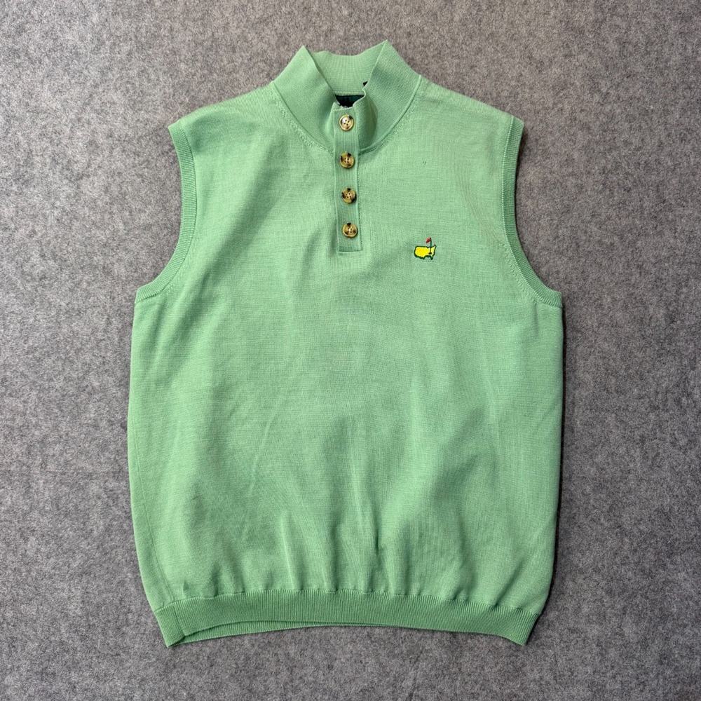 Clubhouse Collection The Masters Sleeveless Polo Sweater Lined Vest Men's Size M